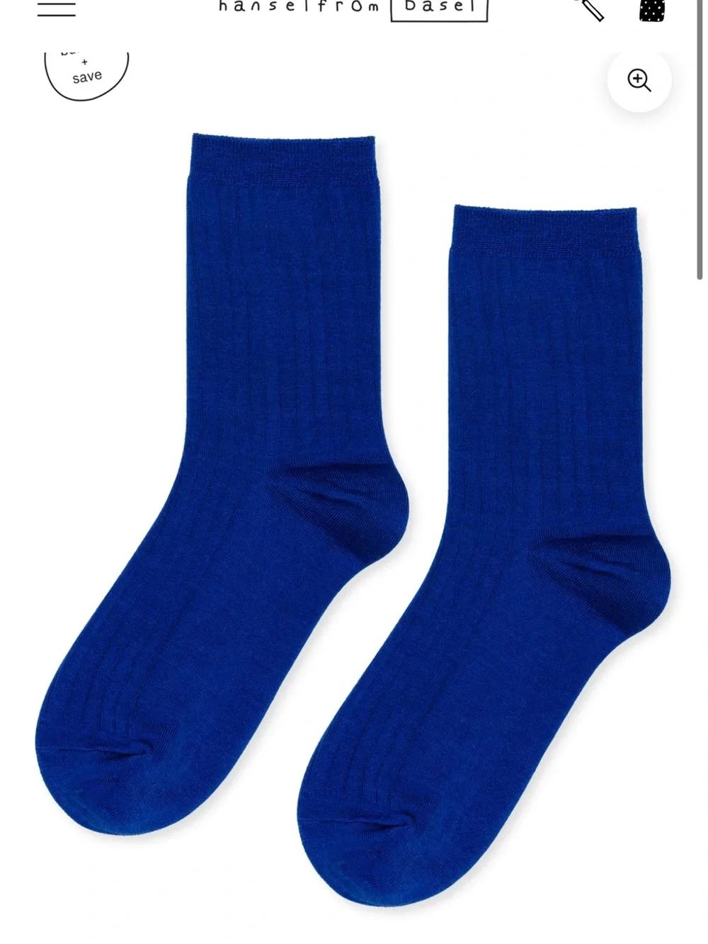 Hansel from Basel Women's Crew Socks in Cobalt Blue